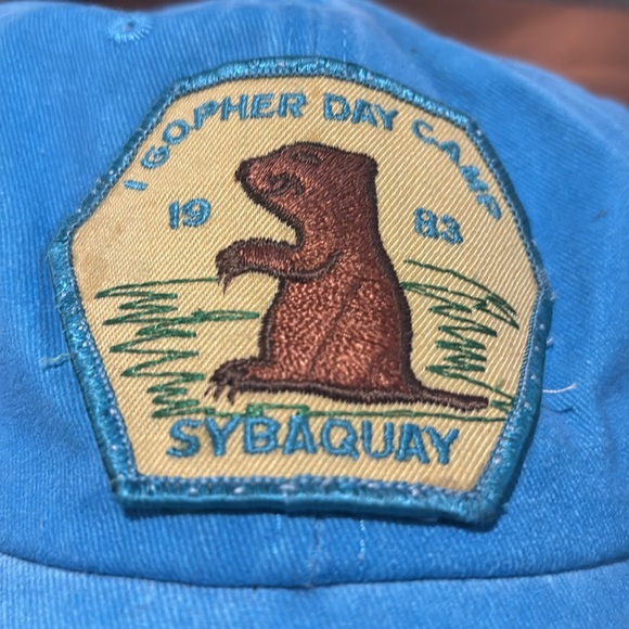 Girl Scouts of America vintage patch Blue Day Camp Cap ballcap hat adjustable - Picture 2 of 3